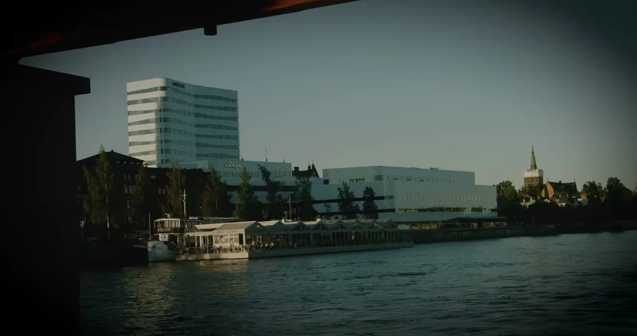 Umeås stadssiluett vid älven